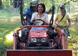 annette on tractor vertical